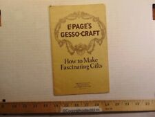 Vintage 1929 LePage's Gesso-Craft How To Make Fascinating Gifts Booklet picture