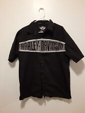Harley Davidson Motor Vintage Men's Size L Short Sleeve Shirt with Large Logo picture