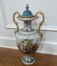 Large Antique 19thC English Porcelain Scenic Vase Porzellan Scene England picture