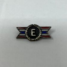 Vintage WWII Metal E Army-Navy Production Award Military Lapel Pin Sterling picture
