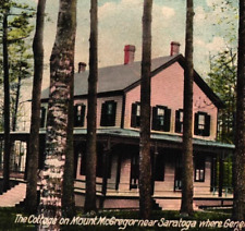 Postcard NY Saratoga Mt McGregor General Grant Cottage Divided picture
