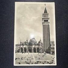 Postcard Venezia Babilica e Campanile di S Marco RPPC Vintage picture