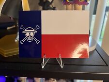 anime slap stickers One Piece Texas 3”x5” Straw Hats Texas Flag picture