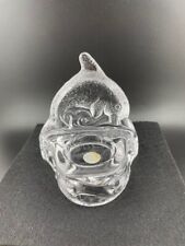 Party Lite Dolphin Clear Glass Tea Light /Candle Holder -  picture