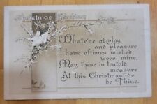 CHRISTMAS GREETING - POEM - 1910 GIBSON ART - c. 1907-1915 POSTCARD picture