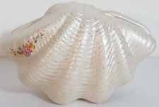 VINTAGE CREAZIONI ORIGINALI CLAMSHELL SHAPE TRINKET BOX HINGED MADE IN ITALY picture