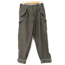 Vintage Swedish Heavy Wool Military Cargo Pants Trousers 3 Crown Men's 32 1972 picture