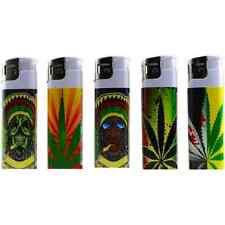 Rasta Neon Electronic Disposable Lighters, Assorted Colors- Count 5 picture