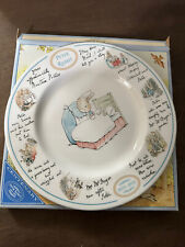 Vintage Wedgwood Beatrix Potter Peter Rabbit Centenary Cake Plate 1893-1993 NEW picture