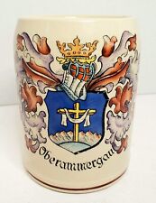Vintage German 1950s Oberammergau Beer Stein Mug Stoneware 5