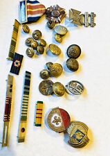 Vintage Military War Button And Collectibles Lot.  picture