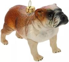 Robert Stanley Bulldog Christmas Tree Glass Ornament NWT picture