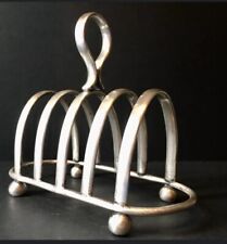 GORGEOUS Vintage Collectible GOLD/ BRONZE Footed Toast Rack for 4 Toasts  Mint C picture