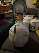 Mother Goose Ceramic Cookie Jar Handcrafted Collectible Vintage picture