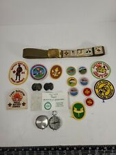 Lot Of Boy Scout Patches- Belt-Compass VTG  