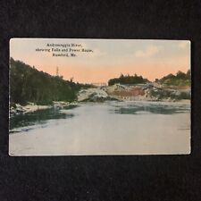 Rumford Falls ME Androscoggin River Falls Power House Maine VTG Postcard c1926 picture