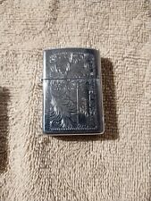 1997 Zippo Floral Engraved Lighter Silver Flower Pattern READ Jase picture