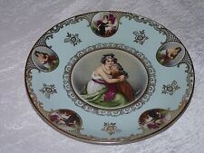  Antique Mitterteich Bavaria Germany Mother and Daughter Charger signed Lebrun picture