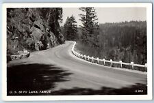 California CA Postcard RPPC Photo US 50 To Lake Tahoe c1940's Unposted Vintage picture