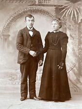 Buckley Washington Young Couple Holding Hands Cabinet Card Vintage Photo picture