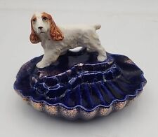 Vintage MCM Wales Cocker Spaniel DOG ceramic ASHTRAY made in Japan picture