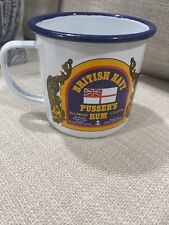 BRITISH NAVY PUSSER'S RUM Enameled Cup Coffee Mug Pusser's Pain Killer England picture