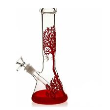 RORA 10 inch Glass Bong Clear Smoking Hookahs Water Pipe Heavy 14mm Bowl USA picture
