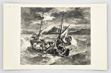 Art RPPC Postcard~ Christ On The Sea Of Galilee~ By Eugene Delacroix picture