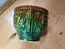 EXCELLENT SLIGHTLY USED OLD ANTIQUE VTG JARDINIERE MOJOLICA 274 PLANTER POTTERY picture