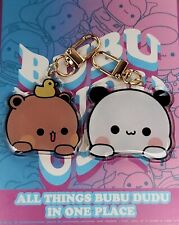 Bubu & Dudu With Yellow Duck on Head High Quality Acrylic Keychain 2pcs Set picture