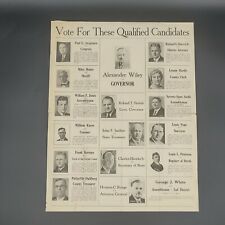Vintage 1936 Wisconsin Republican Pamphlet Alexander Wiley Governor Candidate picture