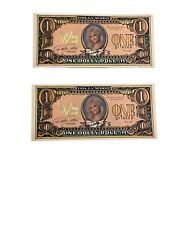 2 Dollywood Dolly Dollars, $1, 10th Birthday, Uncirculated, 1995 picture