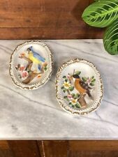 Vintage HOMCO Porcelain Bird Wall Hanging Blue Bird & Robin Set picture