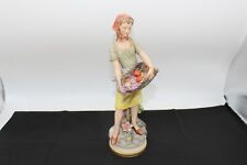 vintage norleans japan girl with fruit baskets figurine picture
