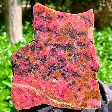 389G Natural Amazing nature pink Rhodonite raw crystal mineral specimens picture