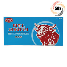 50x Boxes Bull Durham Blue Light 100MM 100's ( 10,000 Tube ) Cigarette RYO picture