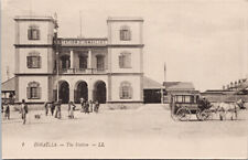 Ismailia The Station Egypt Postal Service Carriage Wagon Horses Postcard E82 picture