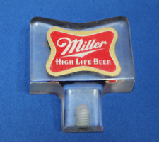 Vintage Miller High Life Beer Tap Handle Acrylic Clear Preowned picture