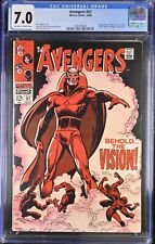 AVENGERS #57 KEY 1st APPEARANCE THE VISION, CLASSIC JOHN BUSCEMA COVER CGC 7.0 picture