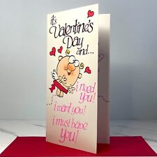 JUMBO Vintage VALENTINE'S Card, Crazy Cupid by American Greetings 1981 +Envelope picture