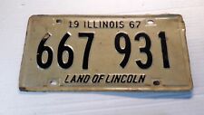 Vintage MINT 1967 Illinois  Car Plate  picture