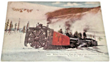 1908 D&RGW RIO GRANDE MOFFAT ROAD ROTARY SNOW PLOW CONTINENTAL DIVIDE POST CARD picture