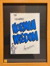 Norman Wisdom Famous Actor Comedian - Hand Signed Program 16' x 12' inch & COA picture