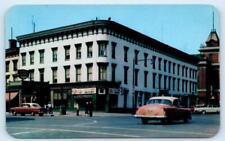 GENEVA, NY New York ~ Roadside Street Scene  KIRKWOOD HOTEL c1950s Cars Postcard picture