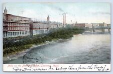 c1906 Mills On The Merrimac River Lawrence Massachusetts Antique MA Postcard picture