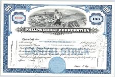 Vintage Phelps Dodge Corporation Stock Certificate - Copper Mining picture