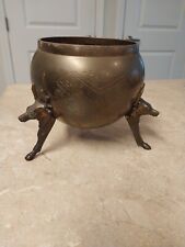 Antique/ Vintage Bronze Copper 3 Leg Deer Pot Made In India  picture