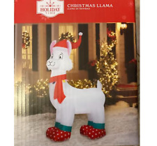 New  Holiday Time 6 ft Christmas Llama Airblown Inflatable  Yard Decoration picture