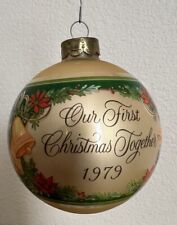 Hallmark Our First Christmas Together 1979 Glass Ornament With Box picture