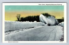 Ishpeming MI-Michigan, Snow Scene, Negaunee Highway, Antique, Vintage Postcard picture